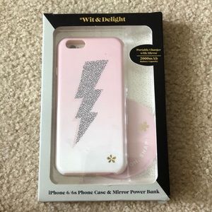 Wit & Delight iPhone 6/6s Case & Mirror Power Bank